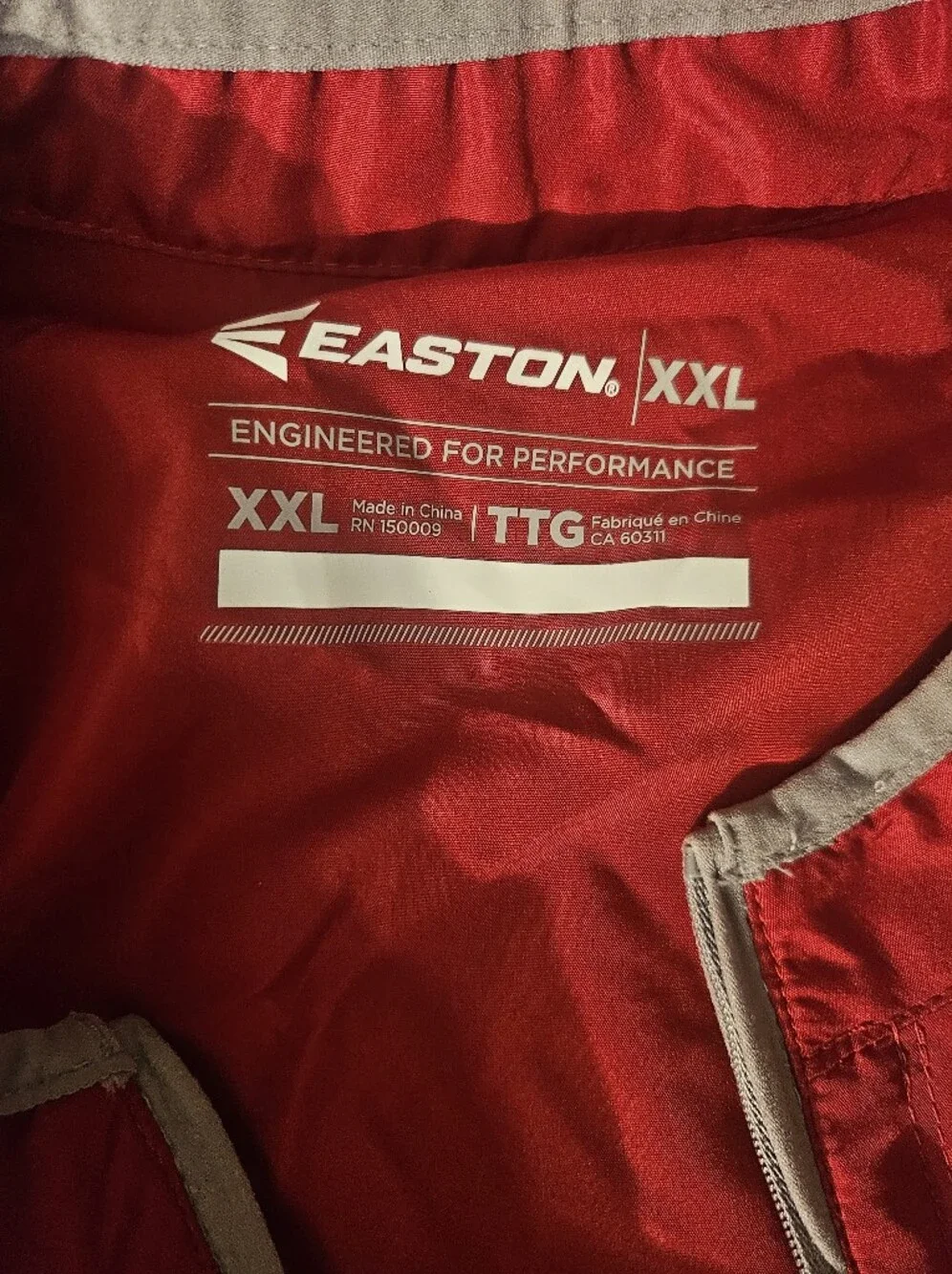 Easton Men's Bright Red Half-Zip Windbreaker Pullover Xxl
